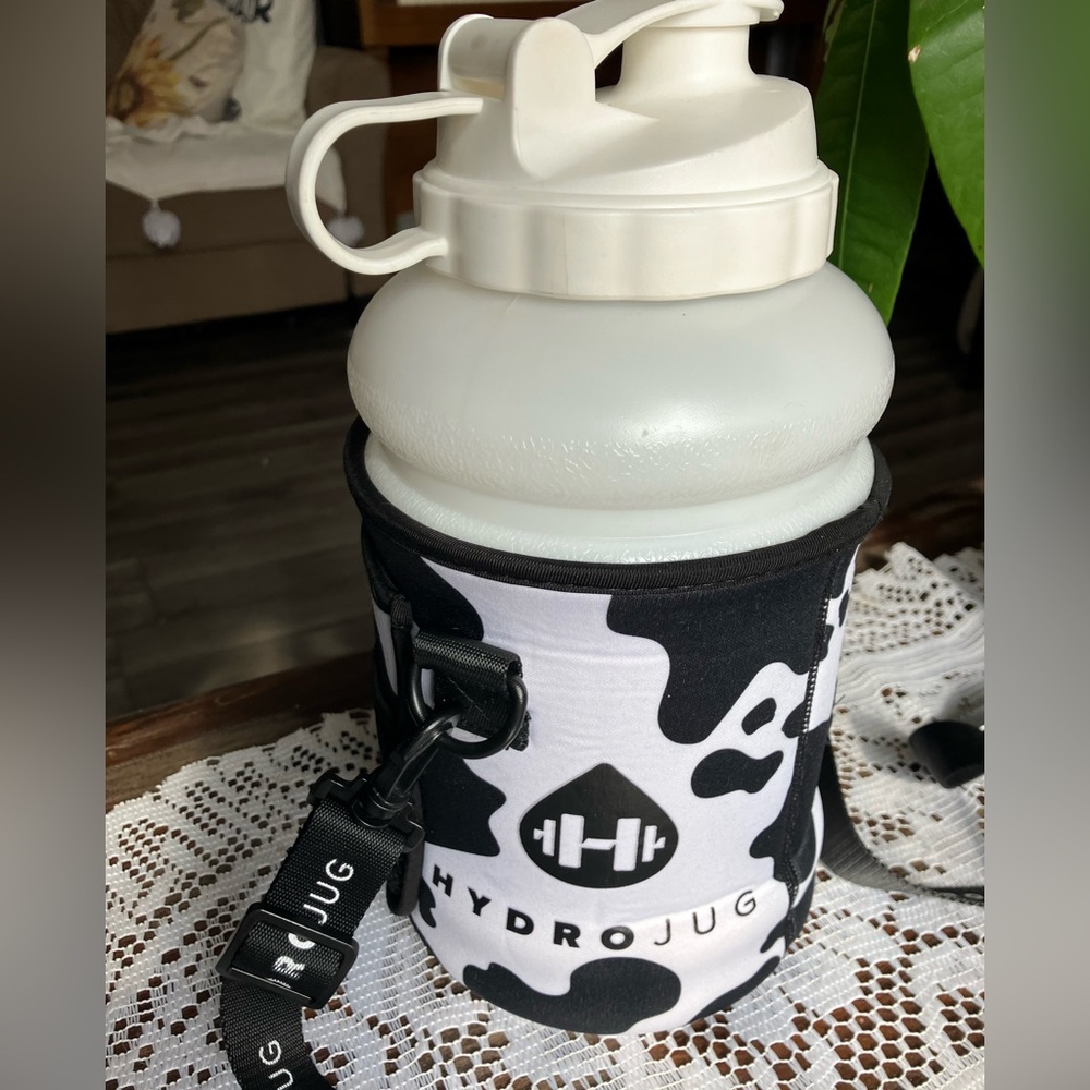HydroJug Water Bottle with Black and White Sleeve